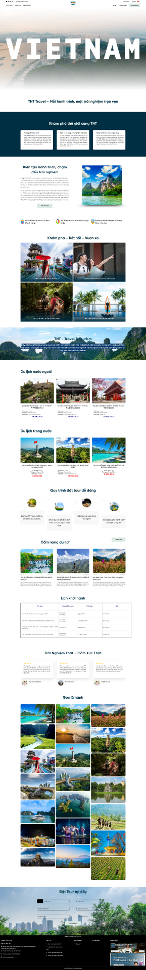 Website cho công ty du lịch & lữ hành HSF-TNT