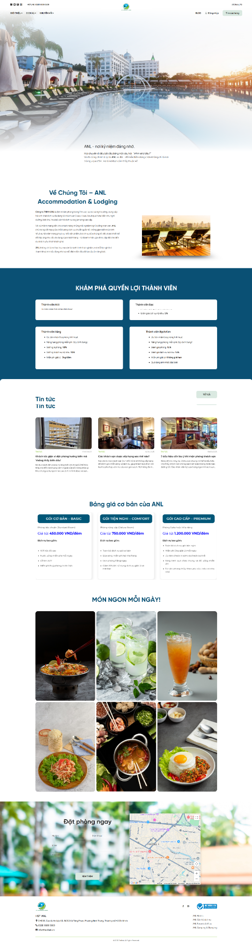 Website cho công ty ngành lưu trú HOF-ANL